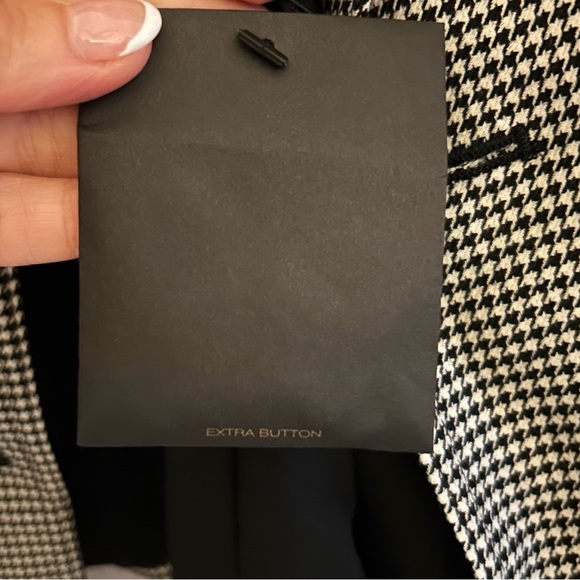 Donna Karan Houndstooth Lined Double Breasted Old Money Blazer Jacket Size L - Picture 14 of 16